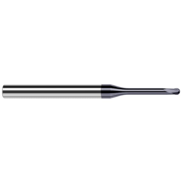 End Mill for Hardened Steels - Finishers - Ball, 0.0150" (1/64), Length of Cut: 0.0120"